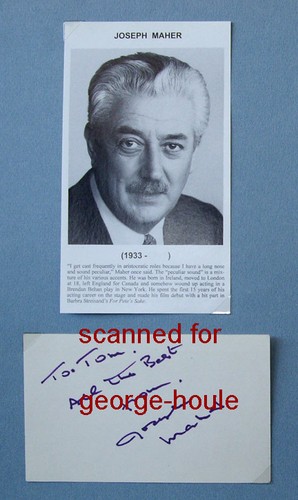 Jospeh maher autografo - maher,